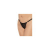 Nuisette noire grande taille motif fleuri et string assorti 